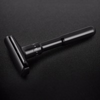 QShave luksusowa czarna regulowana maszynka do golenia może zaprojektować nazwę na nim klasyczny stojak maszynka do golenia dla mężczyzn 5 ostrzy do prezentów 6